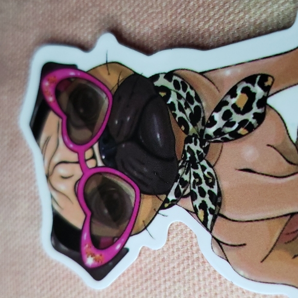 (J) Diva Pug Dog Sticker Doggie Dog Mom Puppy - Picture 2 of 5